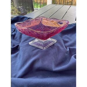 Vintage Pressed Glass Candy Dish